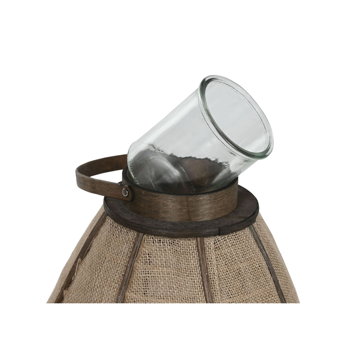 Ljusstakar Home ESPRIT Naturell Jute Bambu 34 x 34 x 60 cm - 4