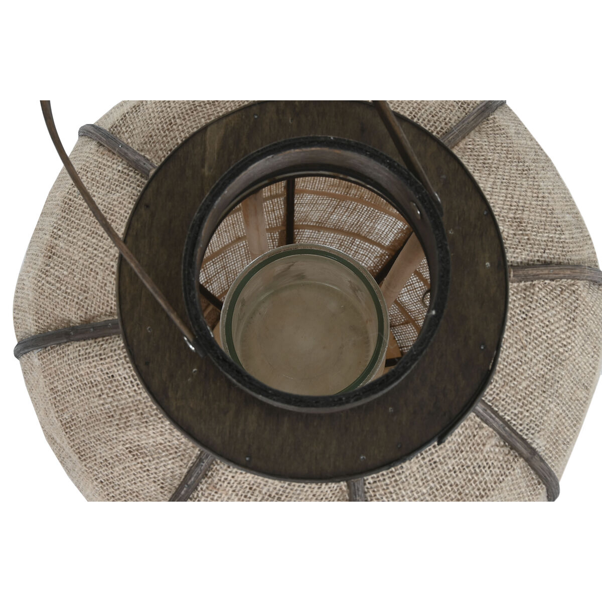 Ljusstakar Home ESPRIT Naturell Jute Bambu 33 x 33 x 61,5 cm - 3