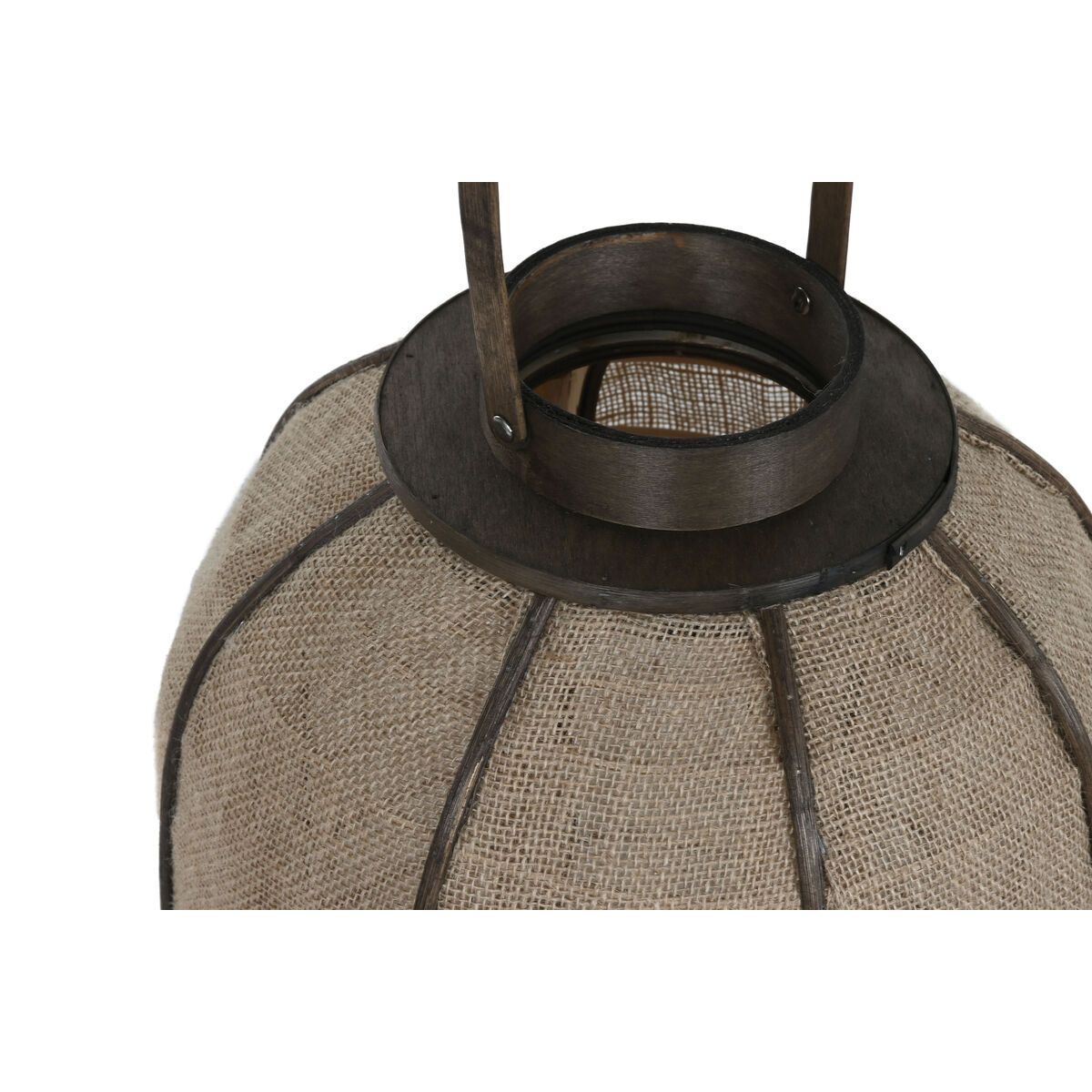 Ljusstakar Home ESPRIT Naturell Jute Bambu 33 x 33 x 61,5 cm - 2