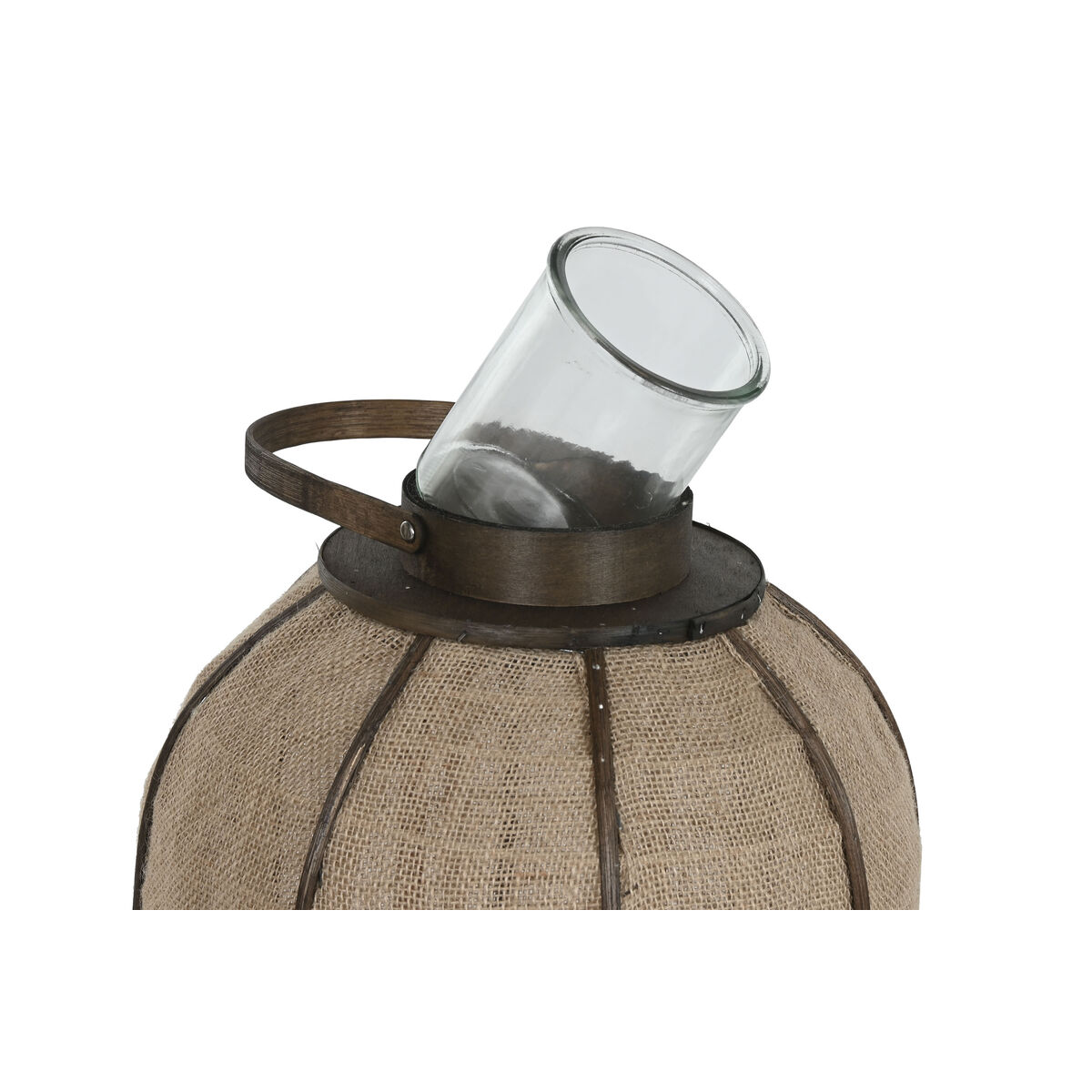 Ljusstakar Home ESPRIT Naturell Jute Bambu 33 x 33 x 61,5 cm - 4