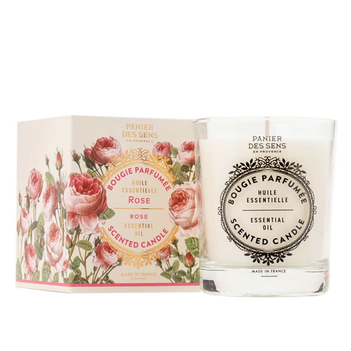 Doftljus Panier des Sens Rose,Vonné sví?ky Rose 180 ml