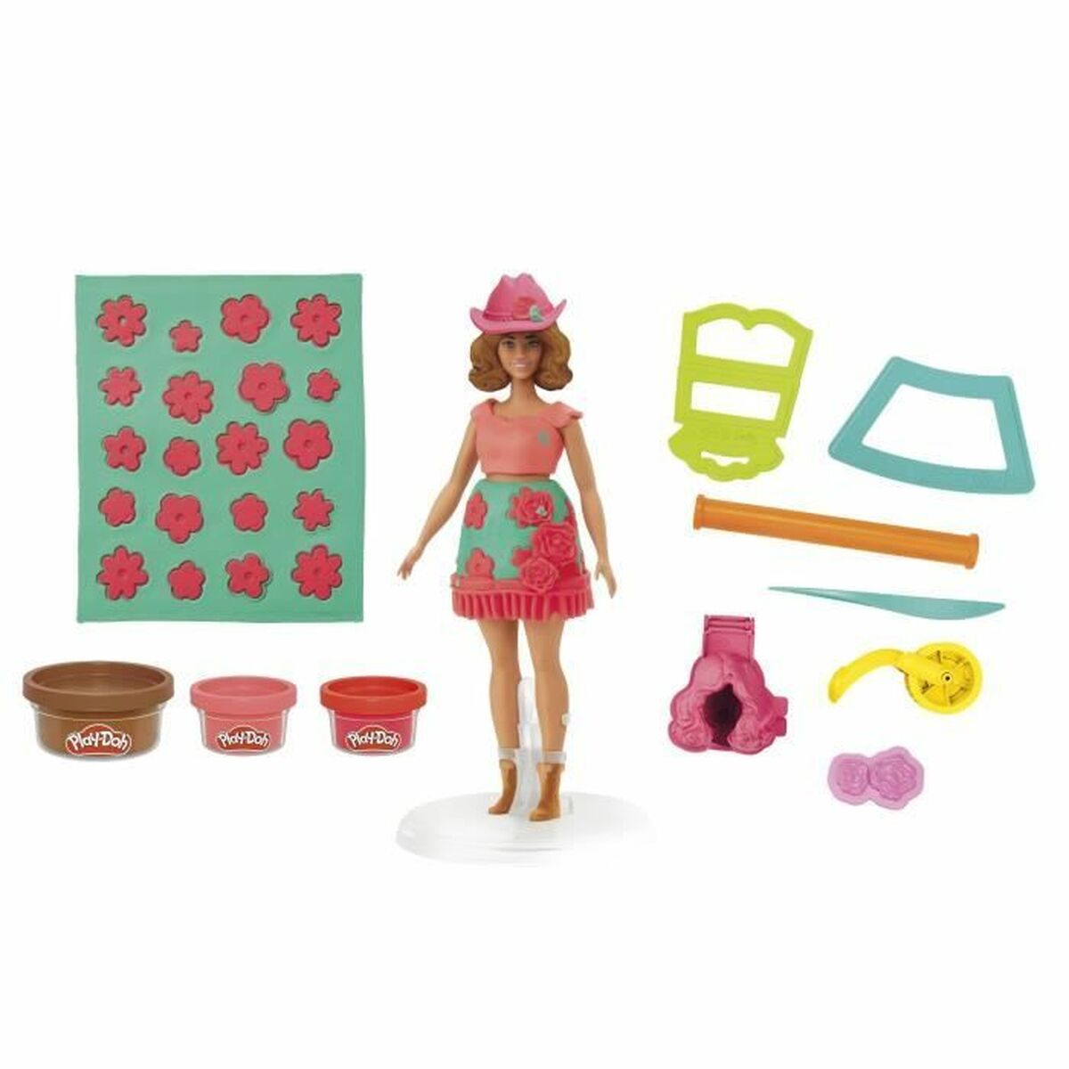 Modellera Spel Play-Doh Florals & Fringe Multicolour - 3