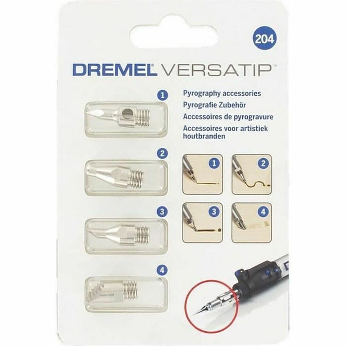 Set of pyrography accessories Dremel 204 4 Delar - 5