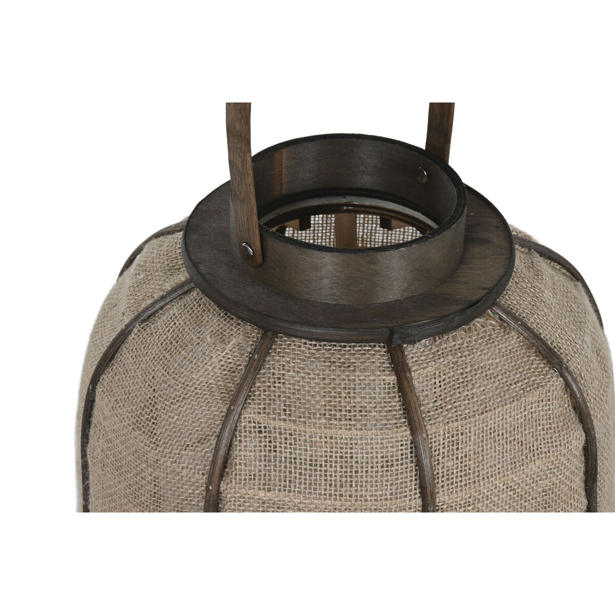 Ljusstakar Home ESPRIT Naturell Jute Bambu 29,5 x 29,5 x 46 cm - 2