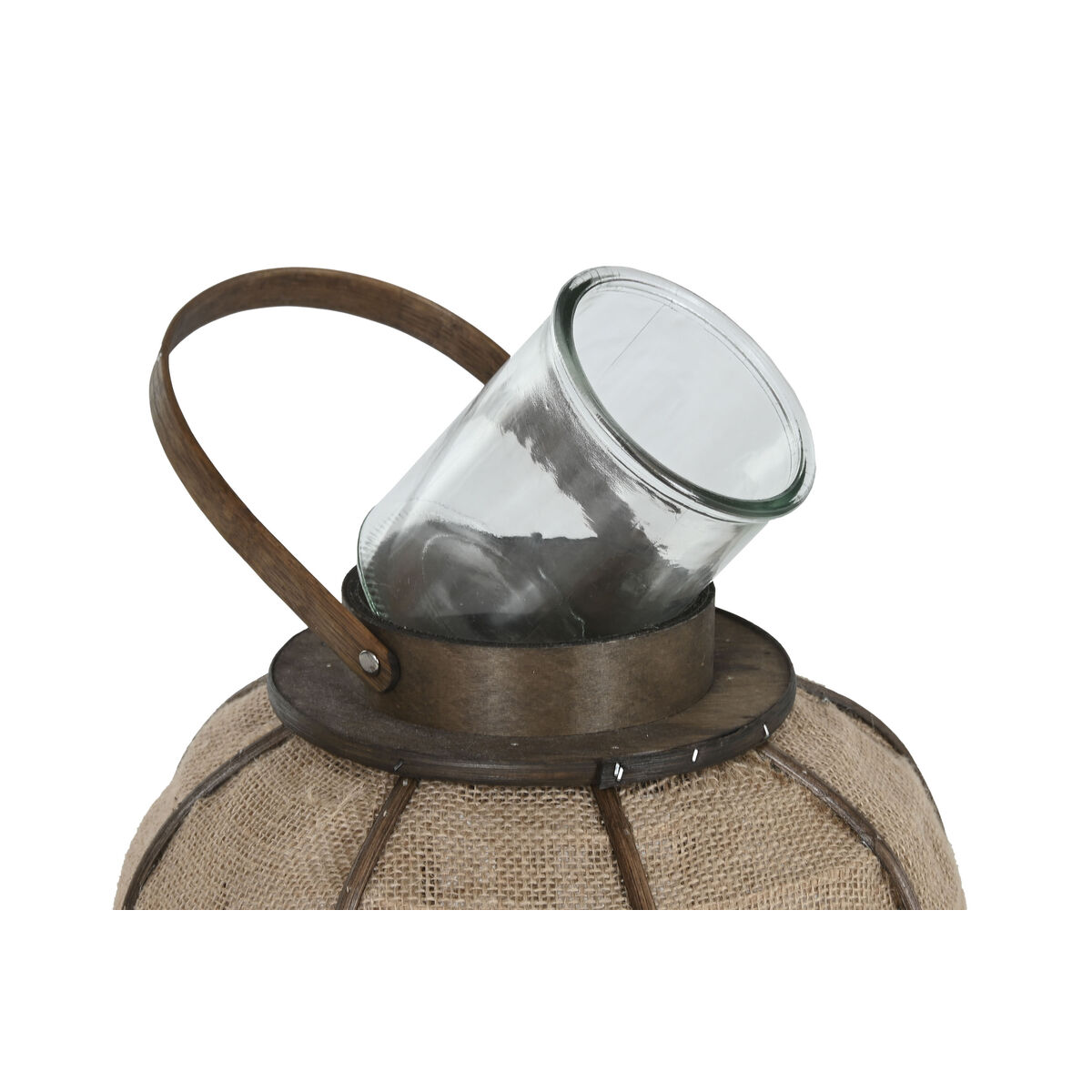 Ljusstakar Home ESPRIT Naturell Jute Bambu 29,5 x 29,5 x 46 cm - 4