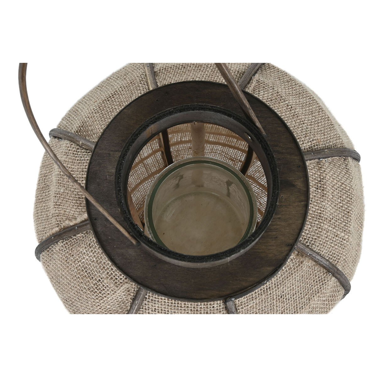 Ljusstakar Home ESPRIT Naturell Jute Bambu 29,5 x 29,5 x 46 cm - 3