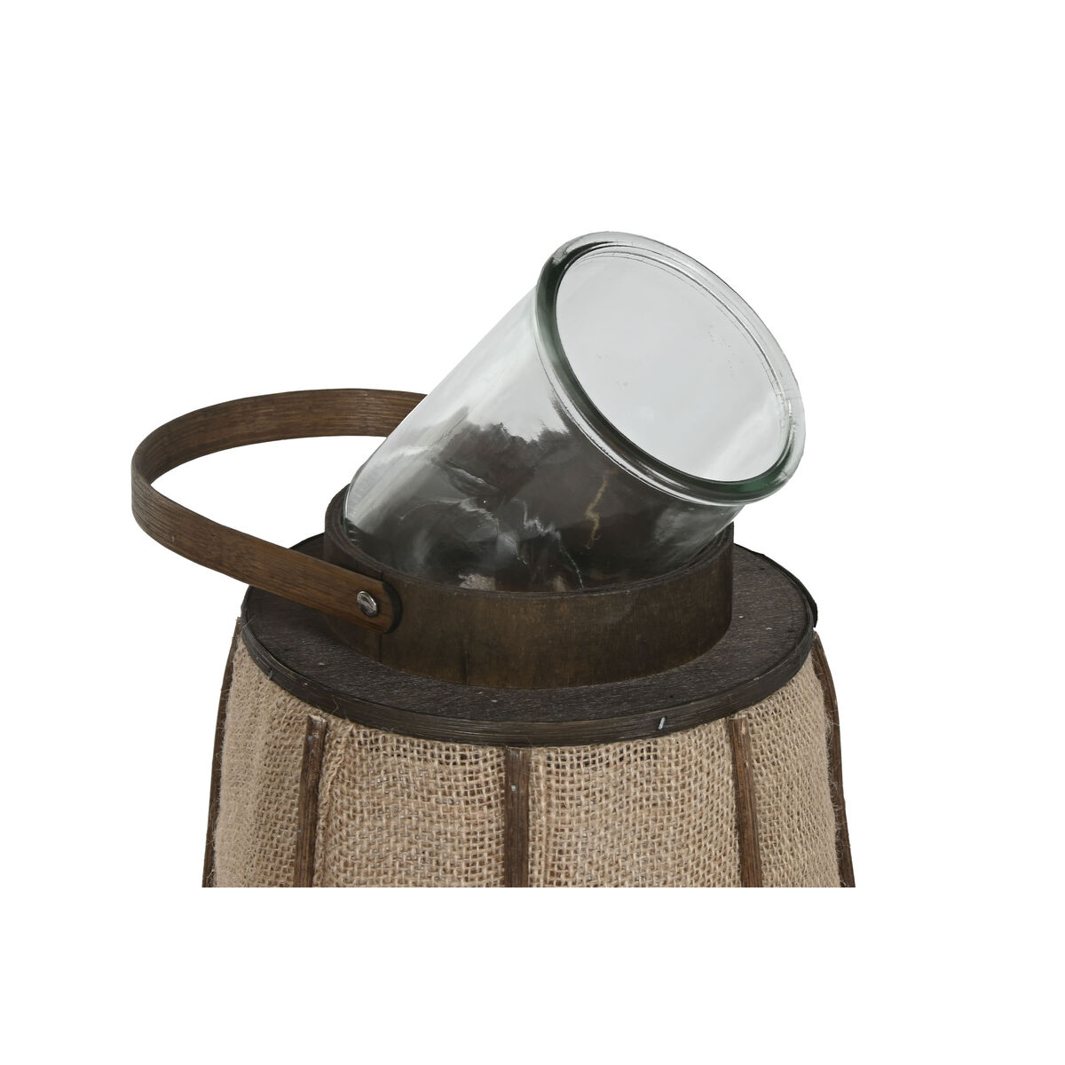 Ljusstakar Home ESPRIT Naturell Jute Bambu 33,5 x 33,5 x 66 cm - 4