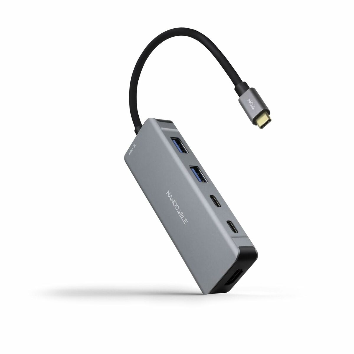 USB-HUB NANOCABLE 10.16.1006 Grå (1 antal) - 2
