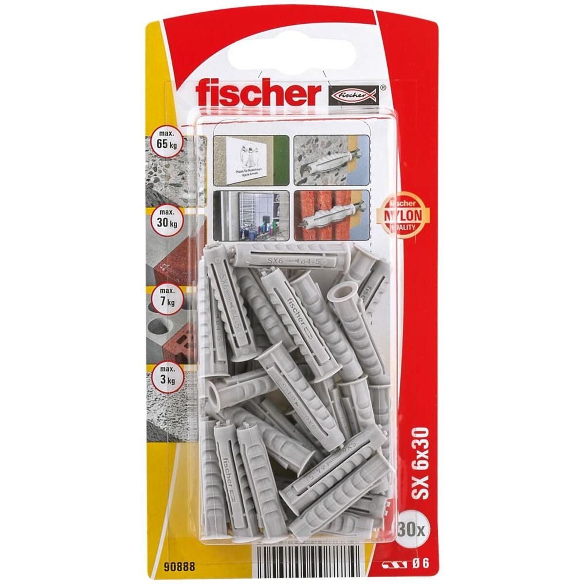 Dobbar Fischer SX 90888 Nylon 6 x 30 mm (30 antal) - 4