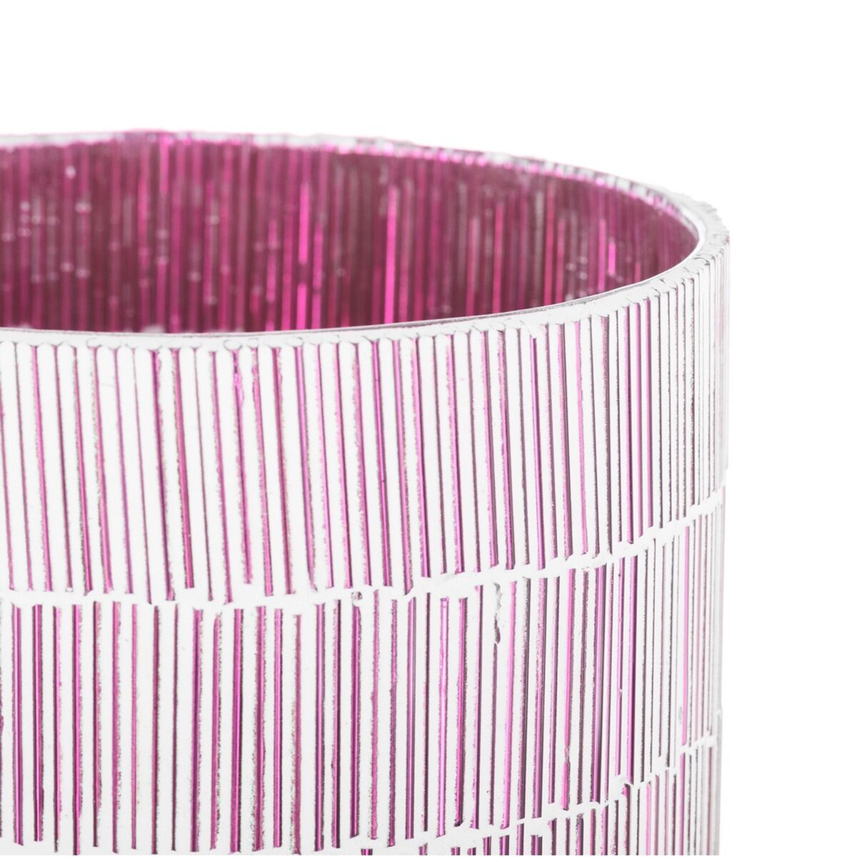 Ljusstakar Rosa Glas Cement 13 x 13 x 20 cm - 4