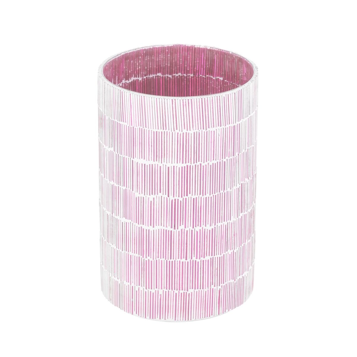 Ljusstakar Rosa Glas Cement 13 x 13 x 20 cm