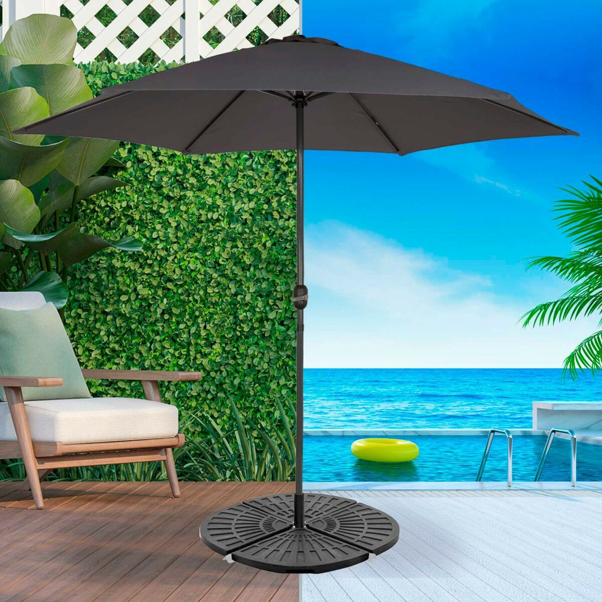 Parasollfot Aktive 48 x 7,5 x 48 cm Plast - 5