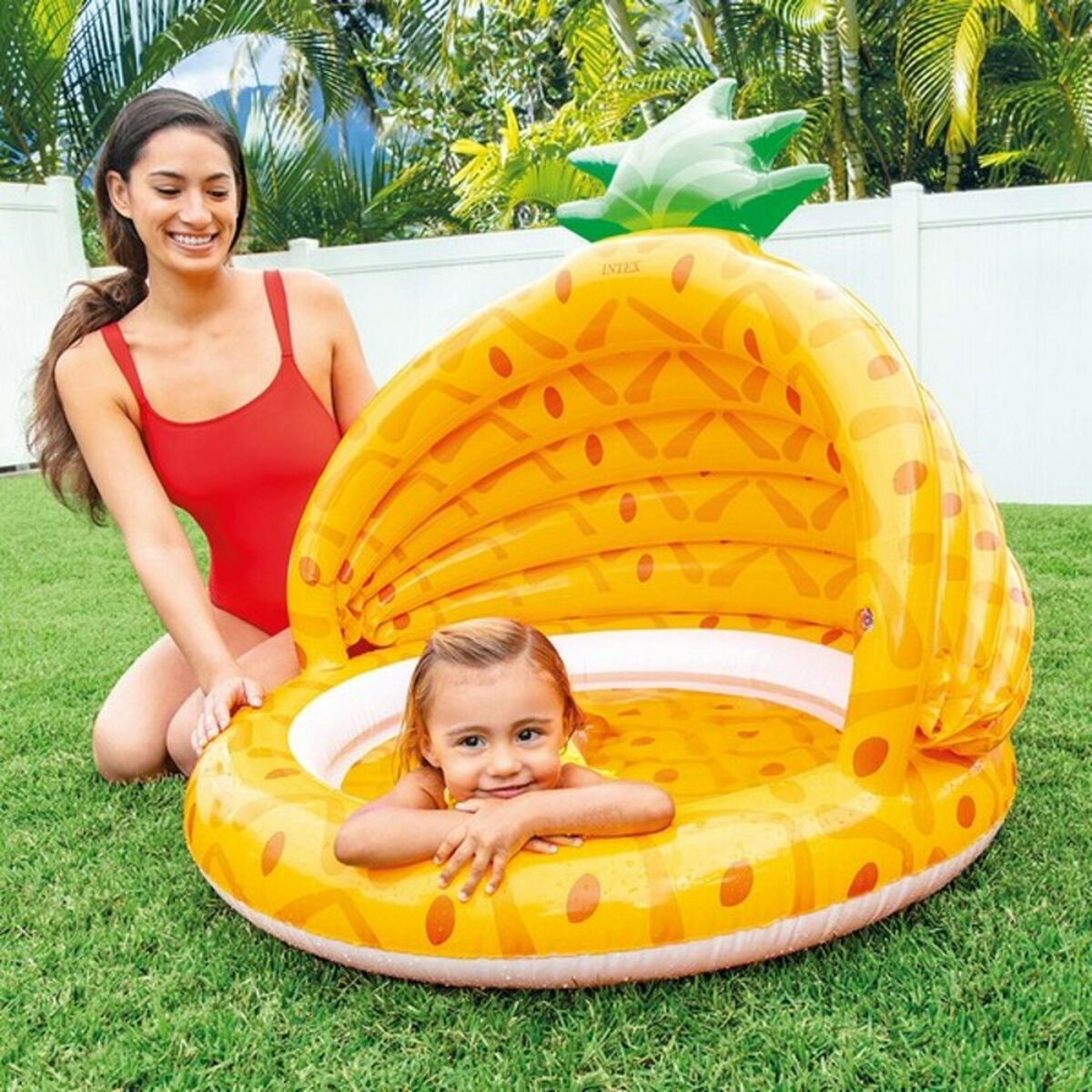 Upplåsbar bassäng Intex Pineapple (102 x 94 cm)