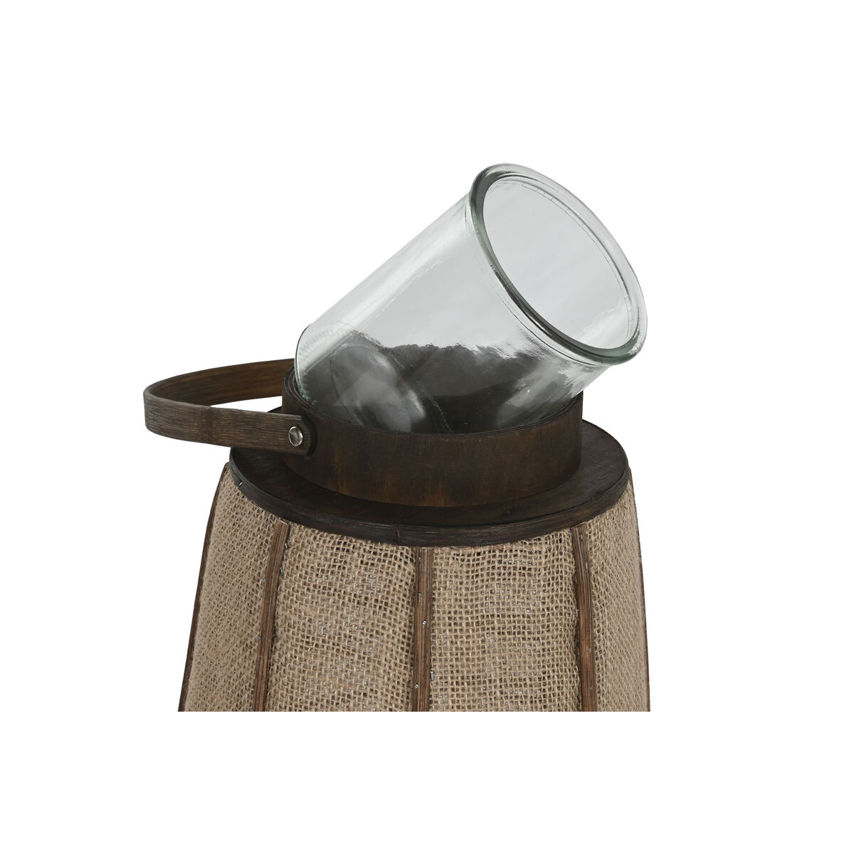 Ljusstakar Home ESPRIT Naturell Jute Bambu 30,5 x 30,5 x 56,5 cm - 4
