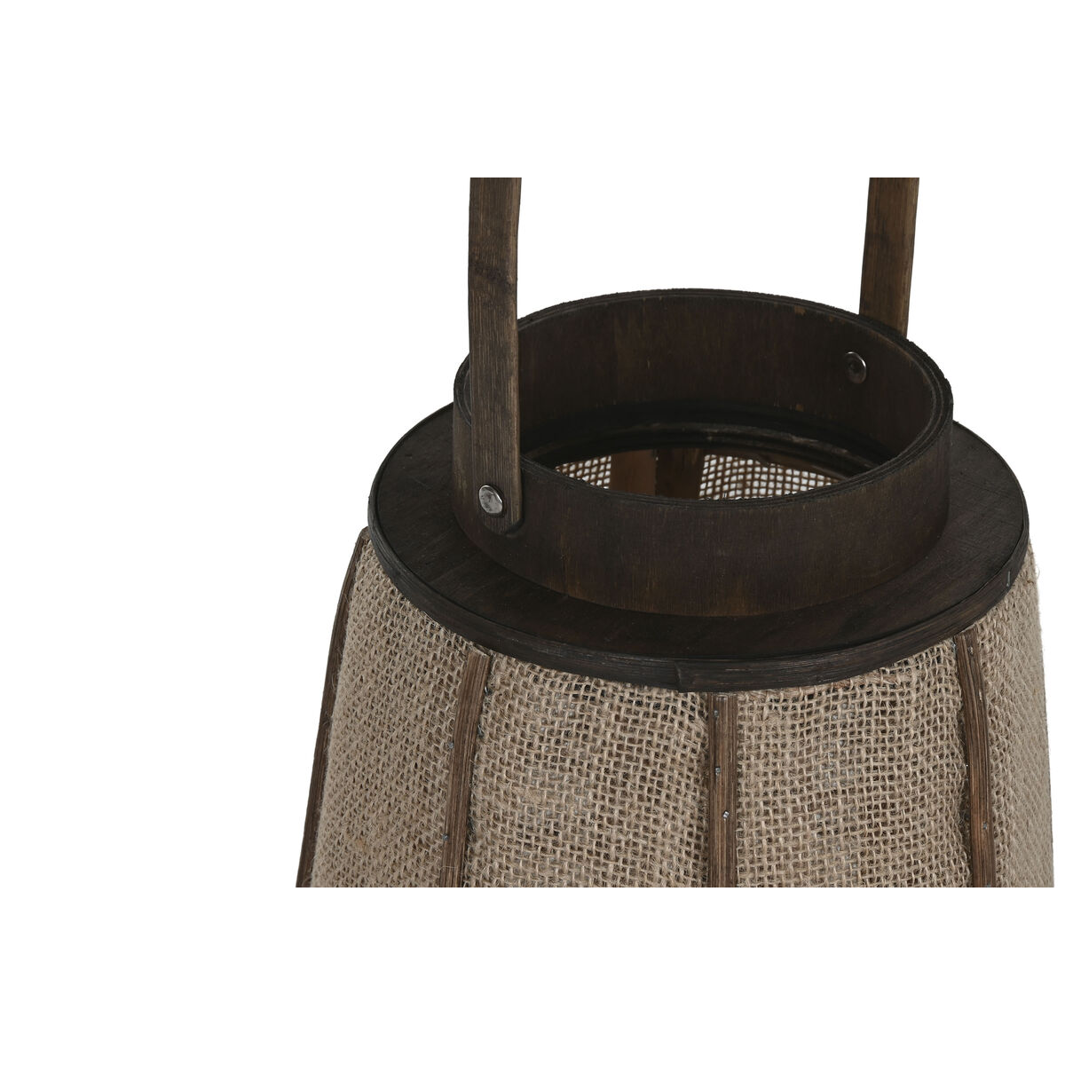 Ljusstakar Home ESPRIT Naturell Jute Bambu 30,5 x 30,5 x 56,5 cm - 2