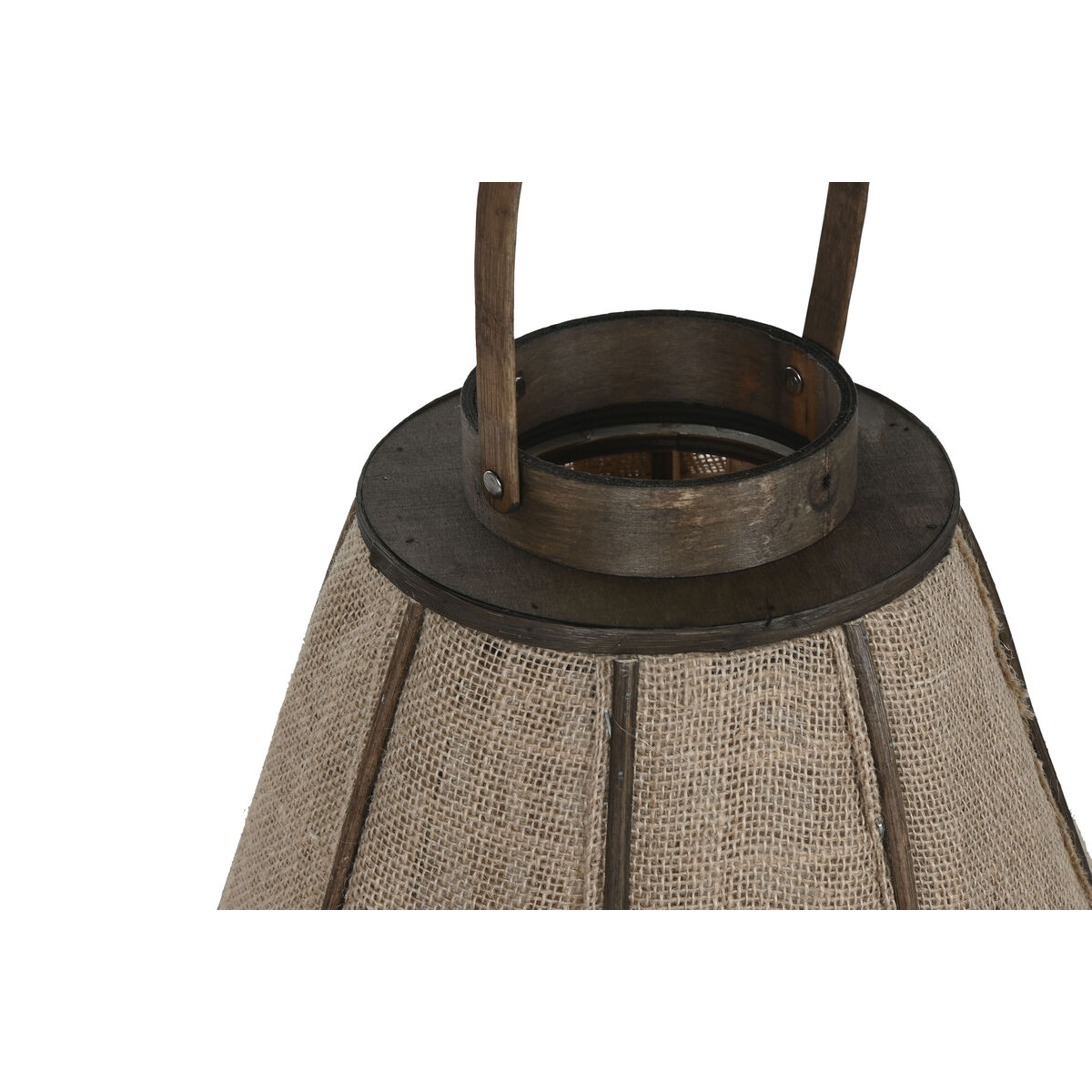 Ljusstakar Home ESPRIT Naturell Jute Bambu 41,5 x 41,5 x 57 cm - 2