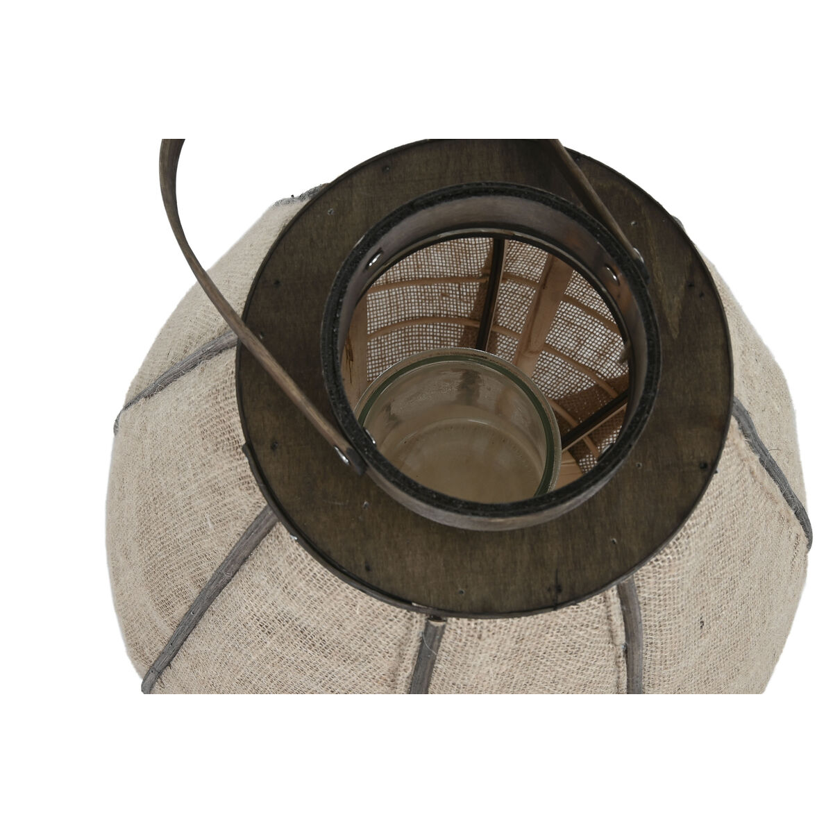 Ljusstakar Home ESPRIT Naturell Jute Bambu 41,5 x 41,5 x 57 cm - 3