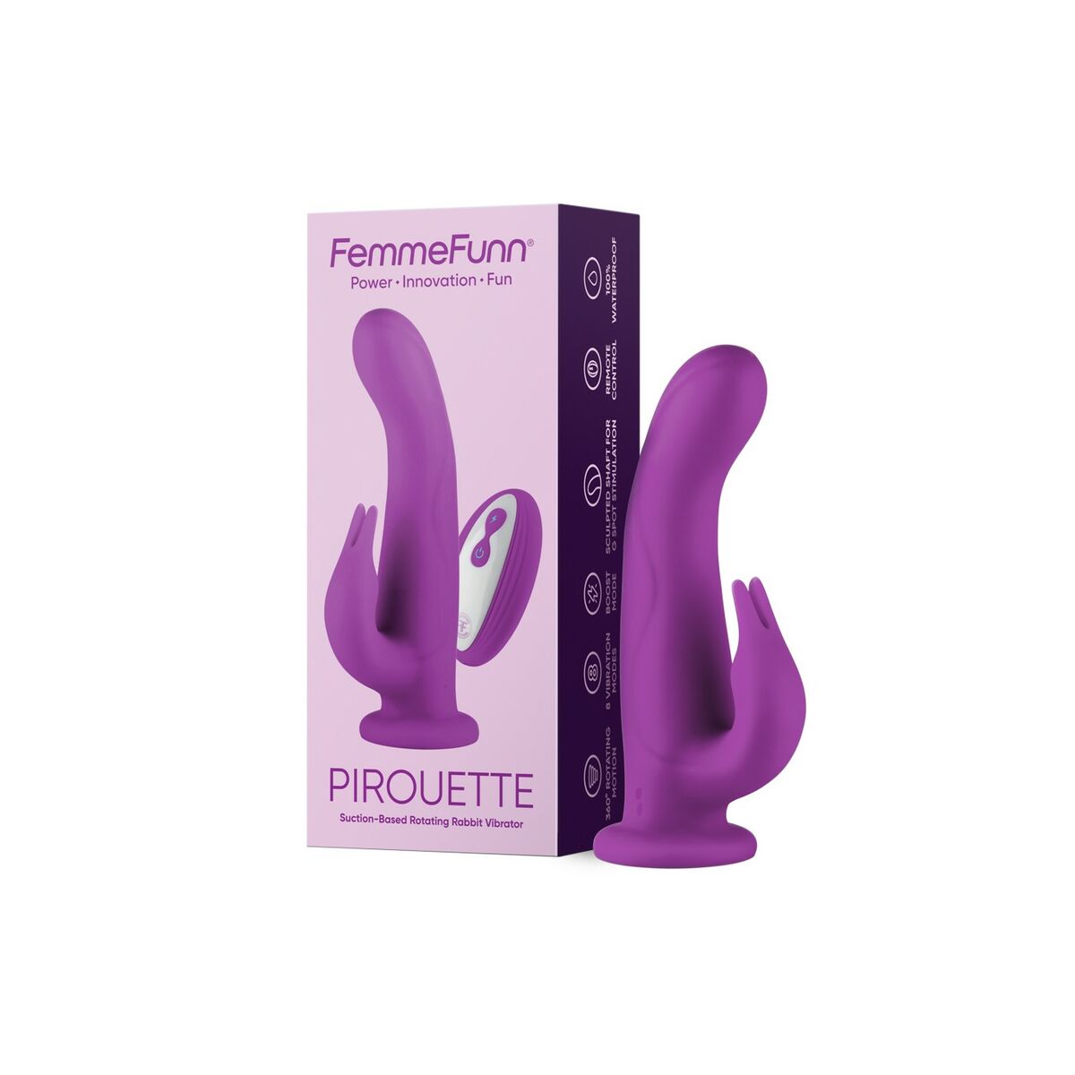 Dubbelvibrator Dual Stimulation Vibe FemmeFunn Pirouette Purpur - 2