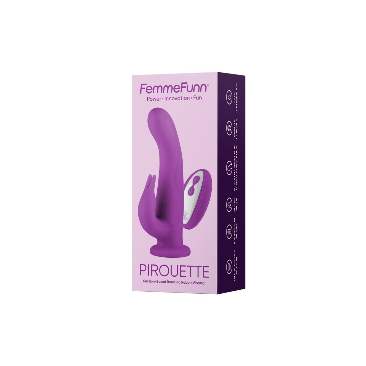 Dubbelvibrator Dual Stimulation Vibe FemmeFunn Pirouette Purpur - 3