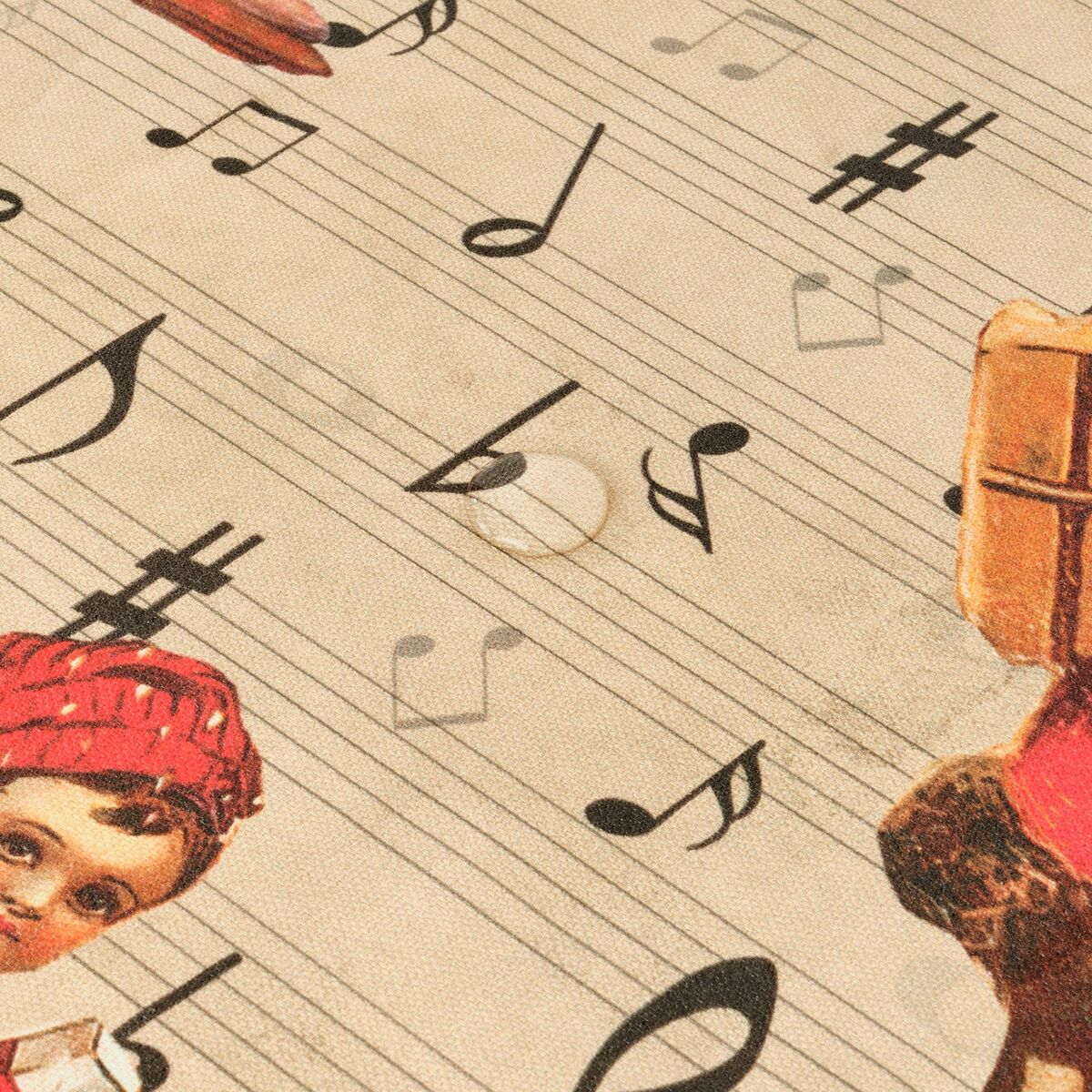 Fläckresistent bordsduk i harts Belum Christmas Sheet Music Svart Röd Grön linne 100 x 150 cm - 5
