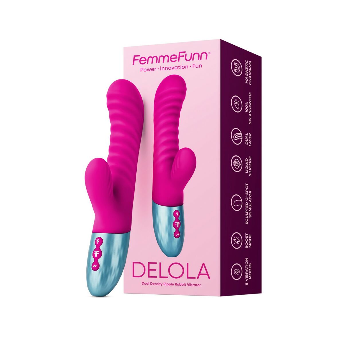 Dubbelvibrator Dual Stimulation Vibe FemmeFunn Delola Rosa - 2
