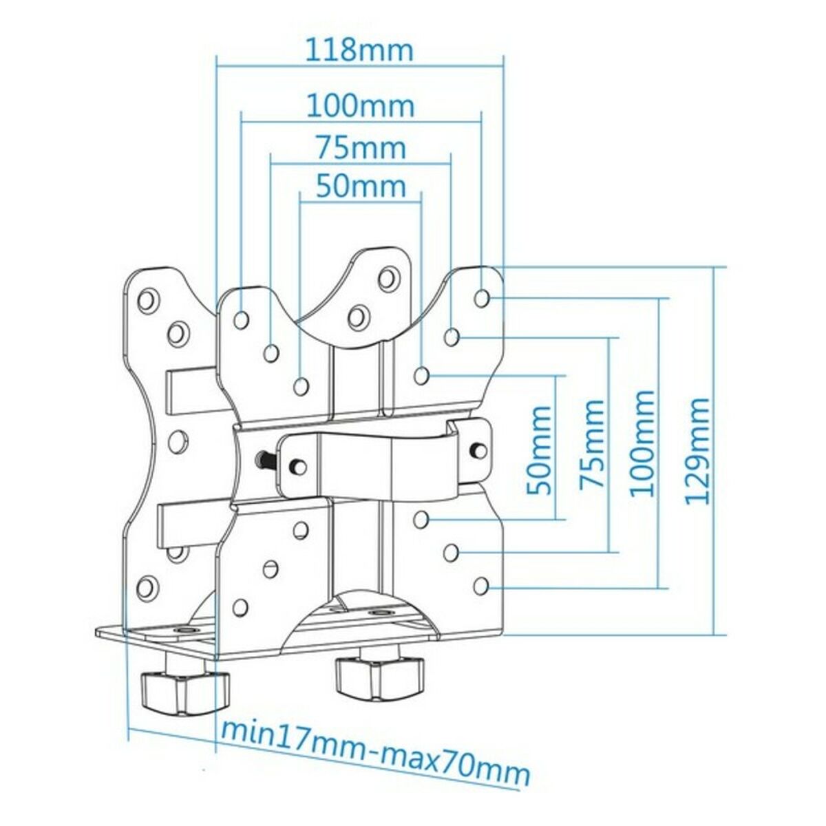 PC-ställ TooQ TCCH0001-B 5 Kg Metall - 5
