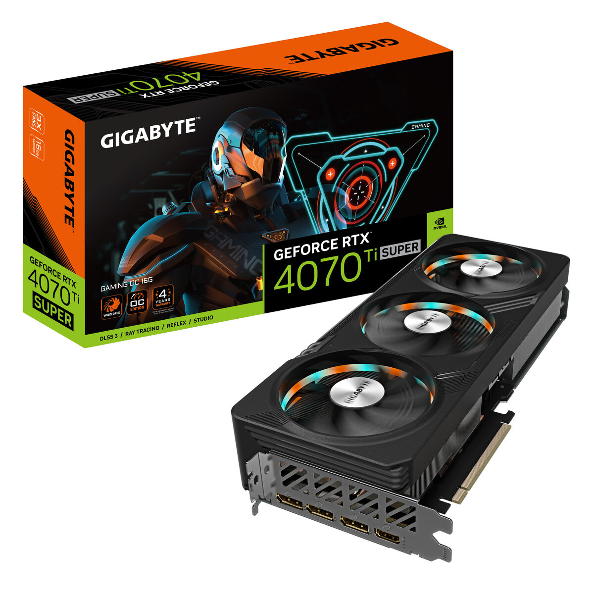 Grafikkort Gigabyte GeForce RTX 4070 Ti SUPER GDDR6X GEFORCE RTX 4070 TI SUPER 16 GB - 3