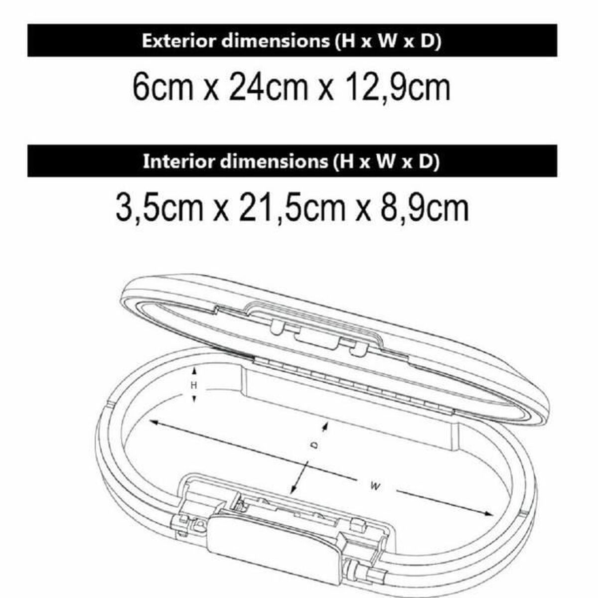 Bärbart kassaskåp med säkerhetskabel Master Lock 5900EURDWHT Vit ABS 700 ml 6 x 12,9 x 24 cm - 2