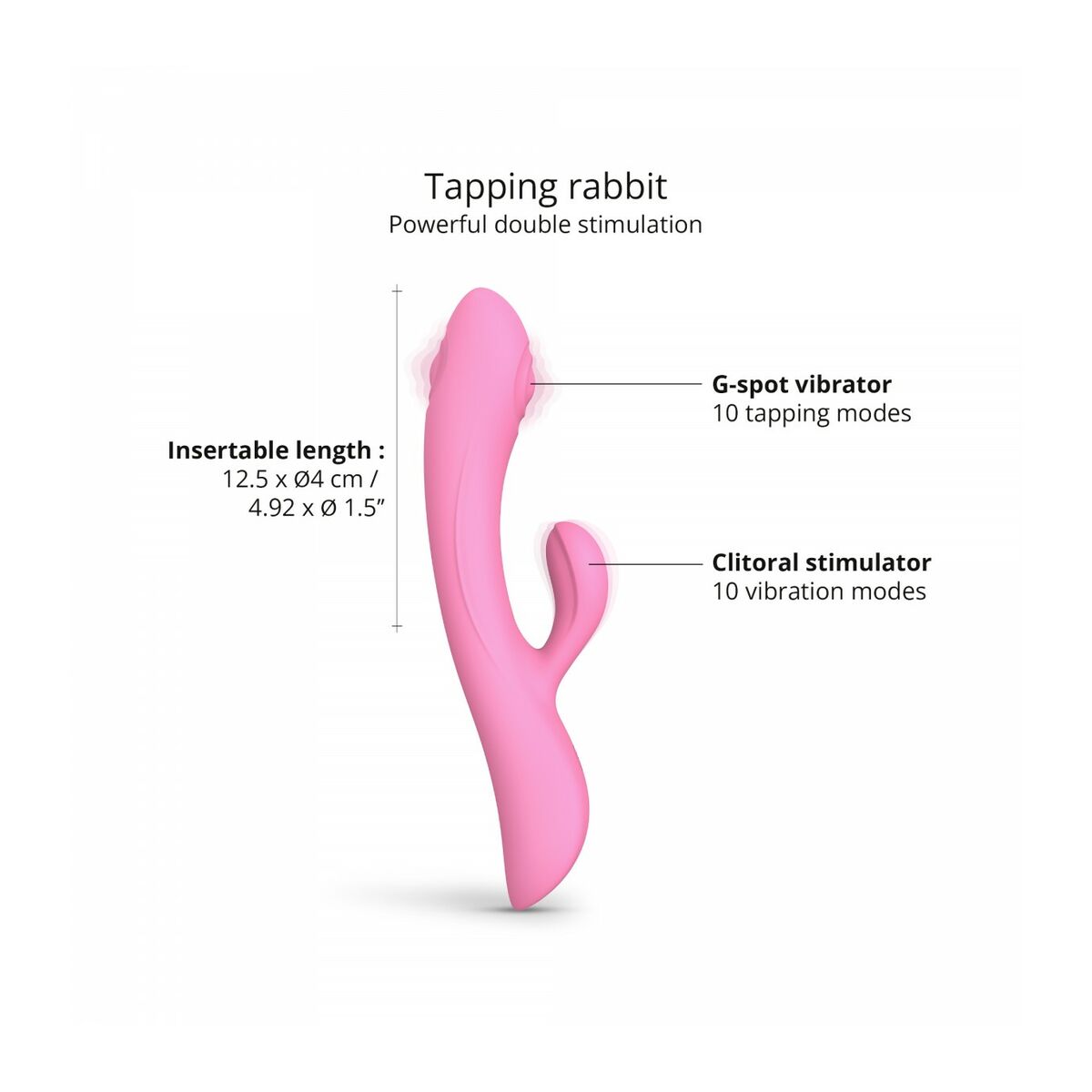 Dubbelvibrator Dual Stimulation Vibe Love to Love Rosa - 3