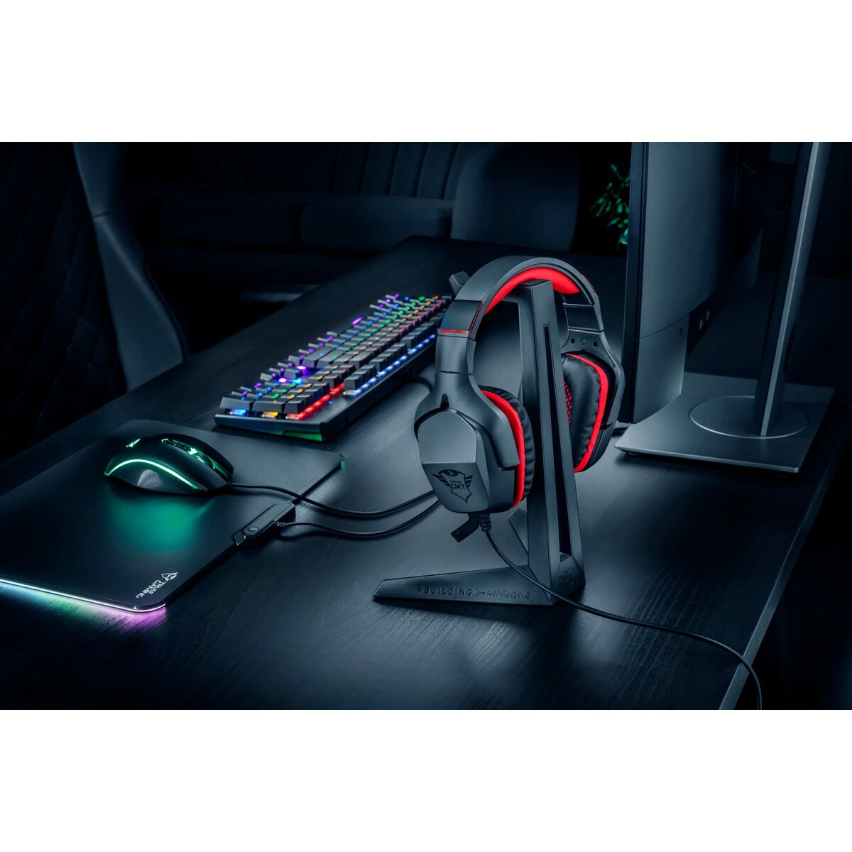 Spelhörlurar support Trust 22973 GXT260 Svart - 2
