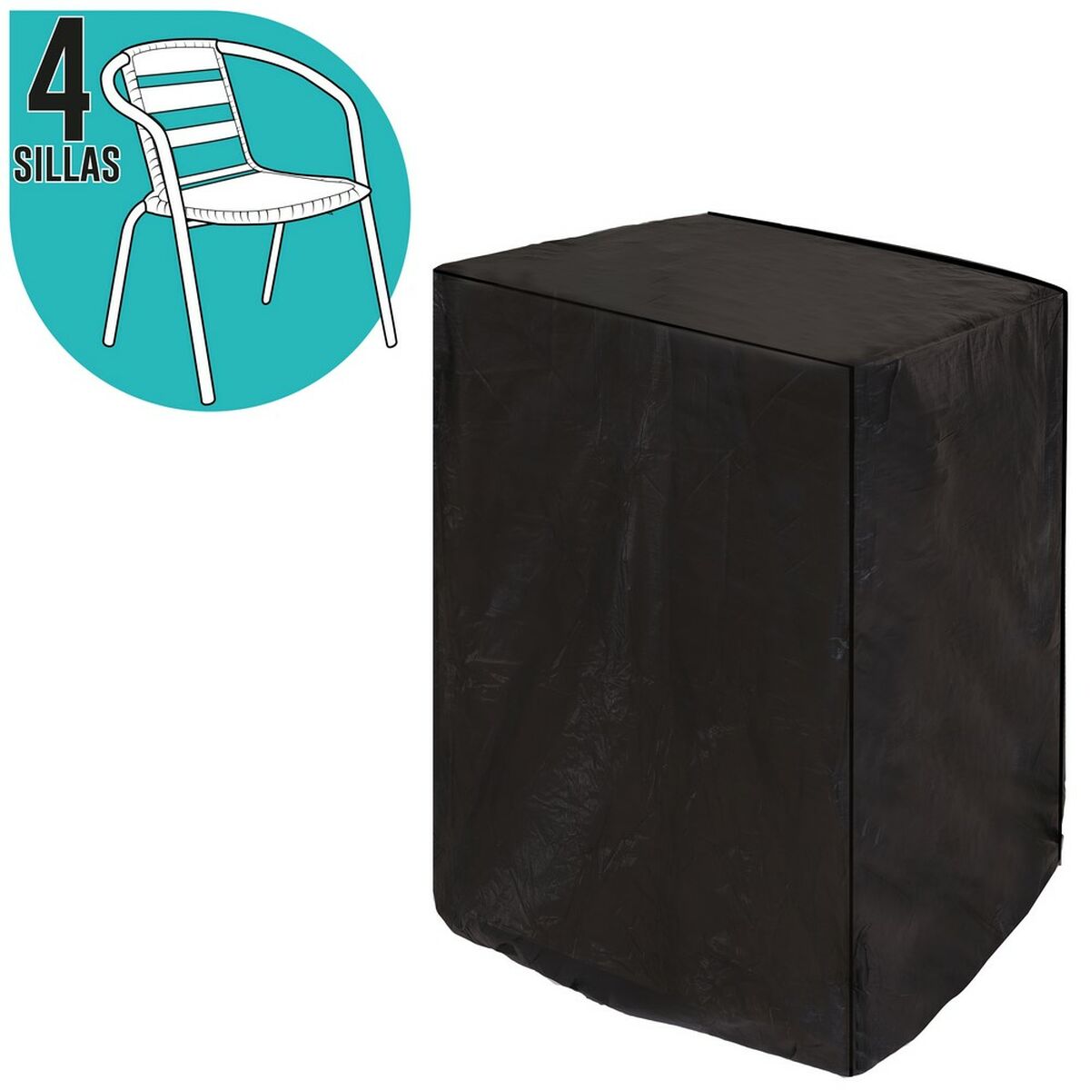 Stol täcka För stolar Svart PVC 66 x 66 x 109 cm