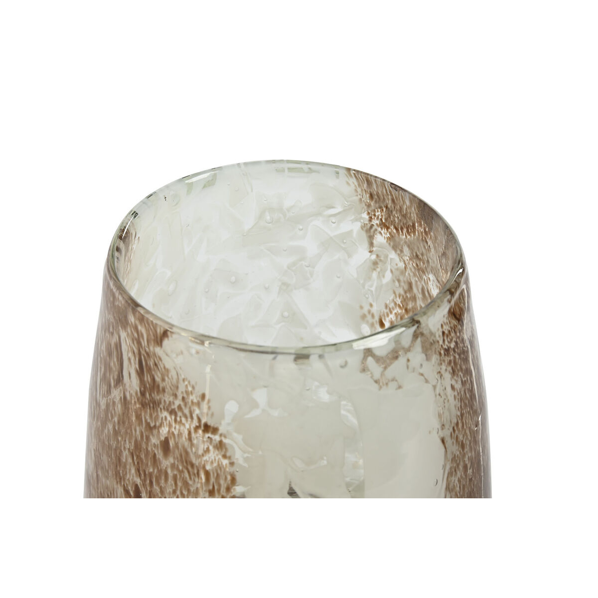 Ljusstakar Home ESPRIT Vit Brun Glas 12 x 12 x 12,5 cm - 2