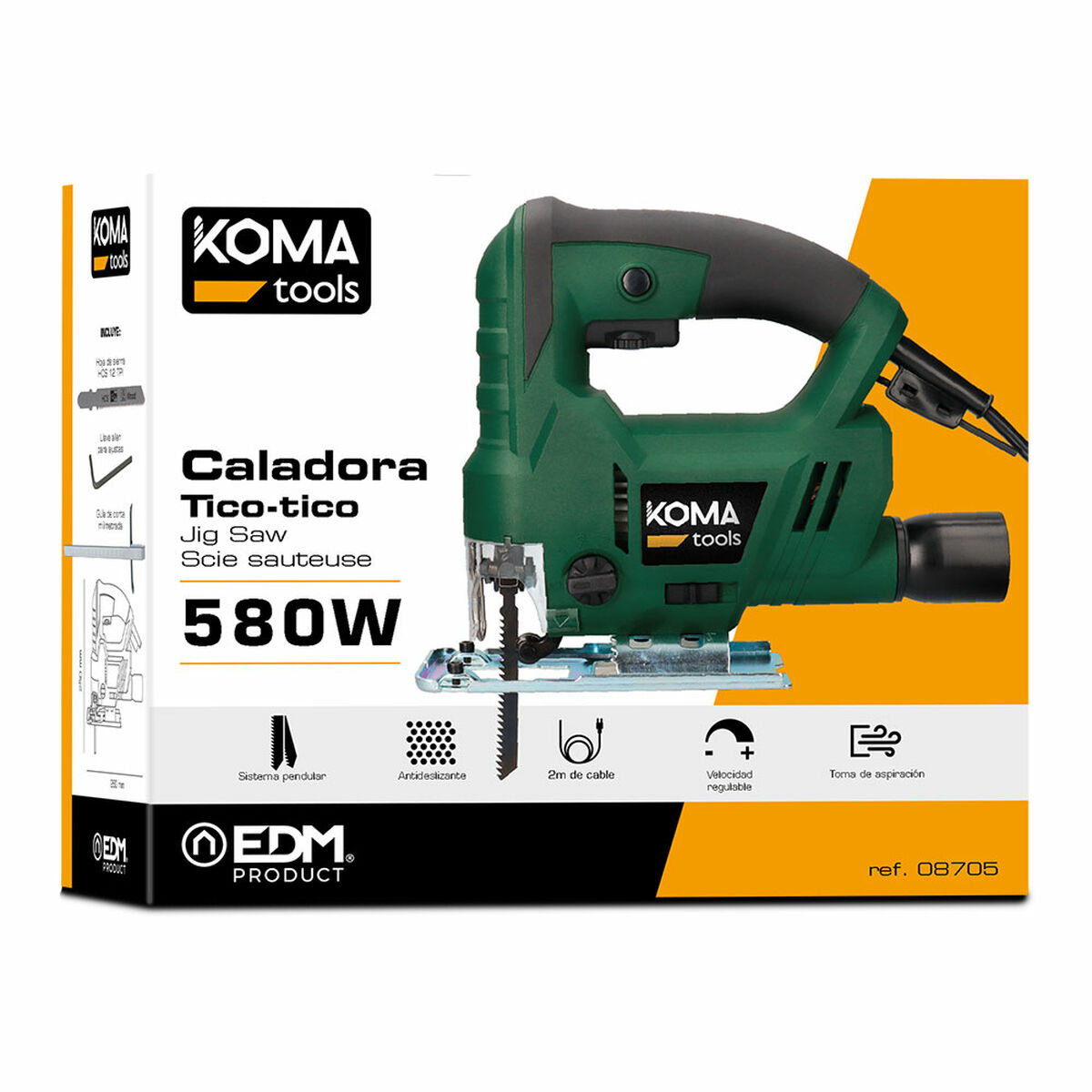 Jigsaws Koma Tools Elektrisk 3000 rpm 580 W - 5