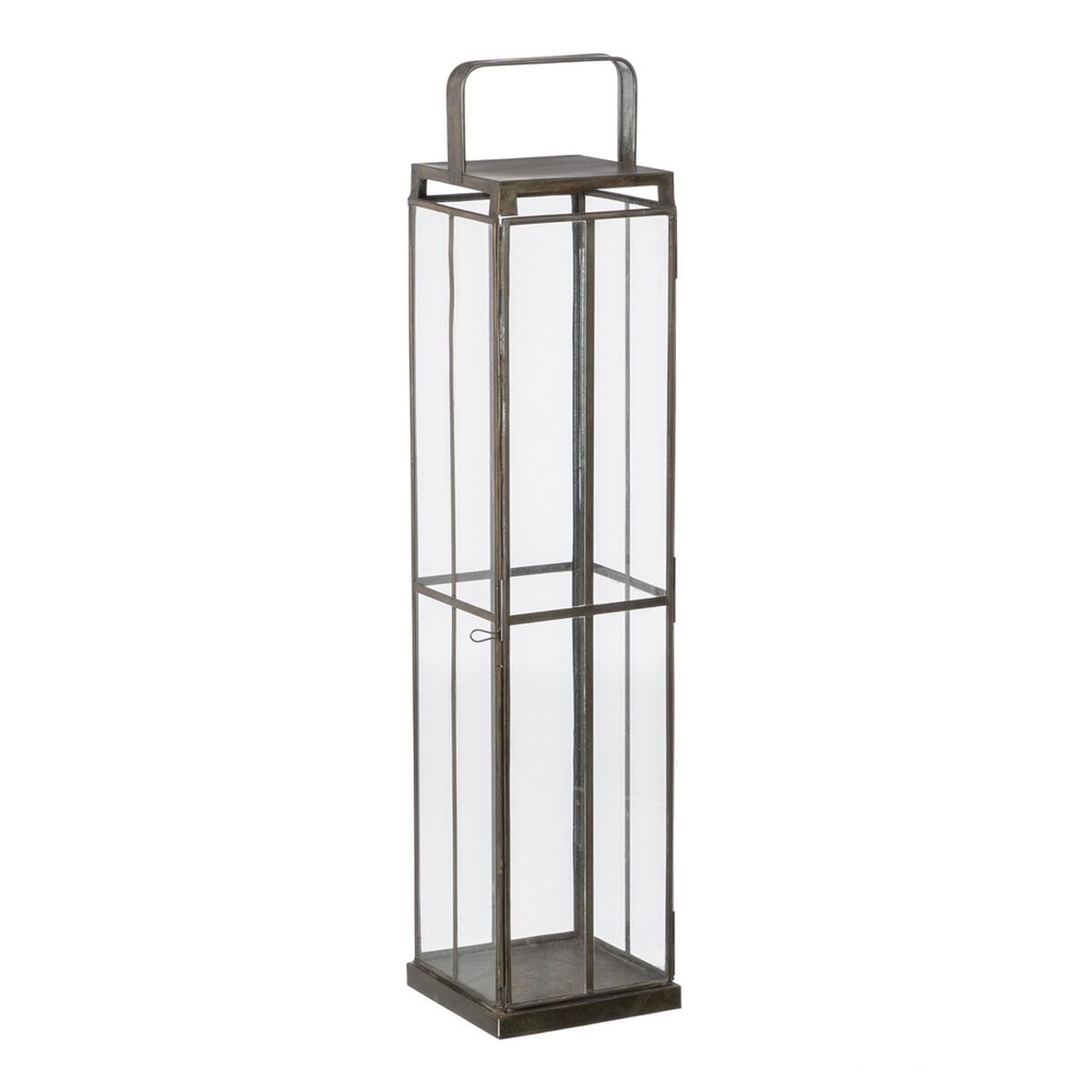 Ljusstakar 16 x 16 x 74 cm Glas Gyllene Metall - 2