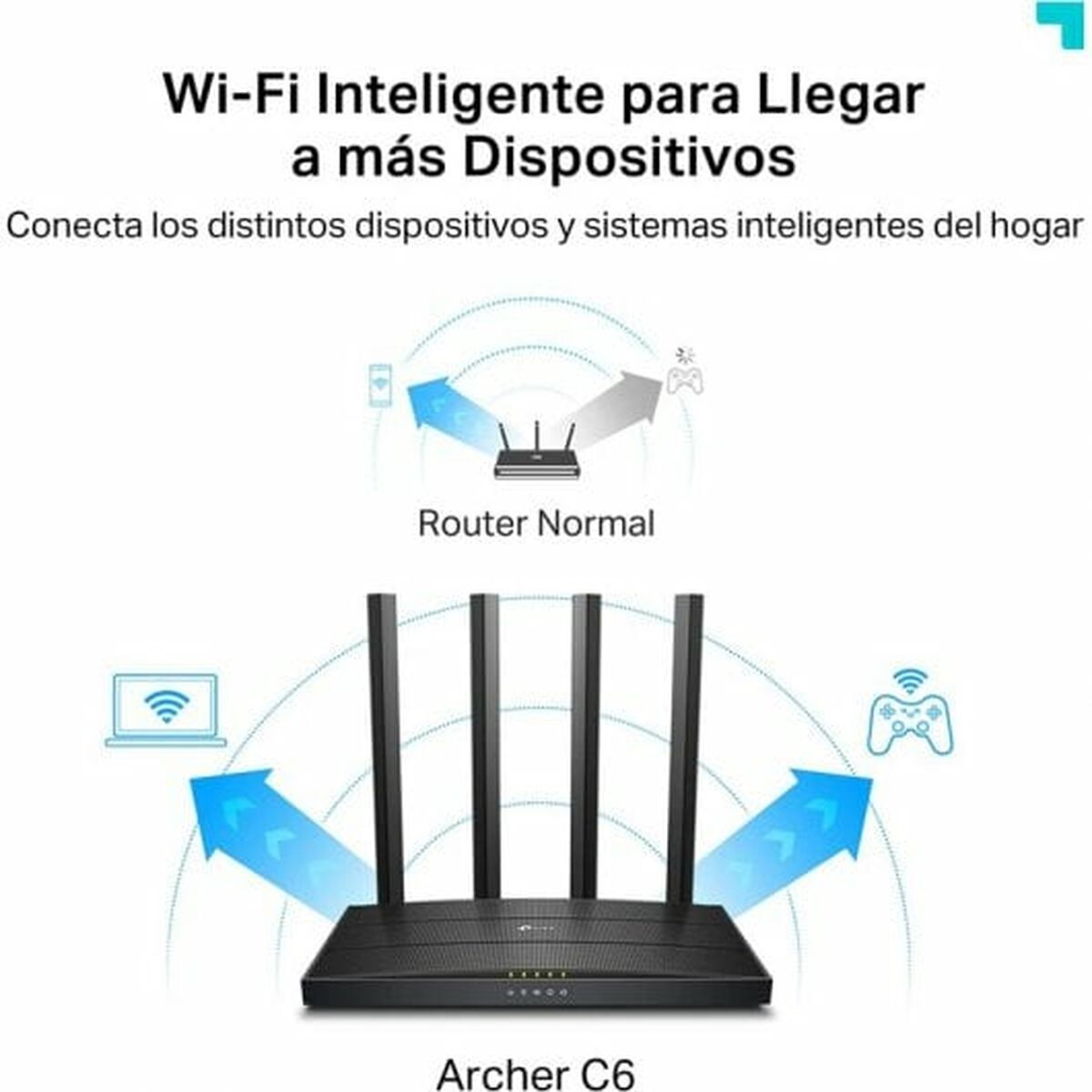 Router TP-Link ARCHER C6 300 Mbit/s Svart - 7
