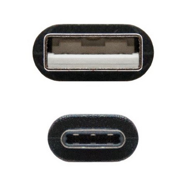 USB A till USB C Kabel NANOCABLE 10.01.210 Svart - 3