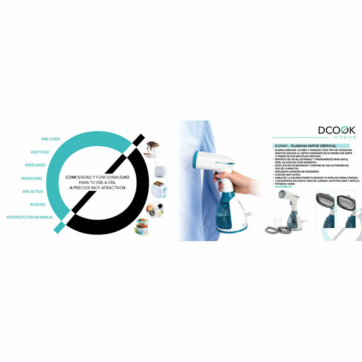 Vertikalt ångstrykjärn Dcook Gallery 1500 W - 2