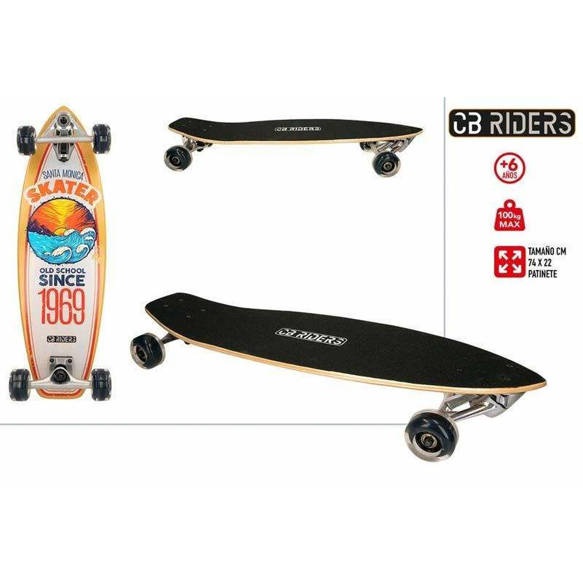 Skateboard Colorbaby Santa Monica Skater Trä 74 x 22 cm - 2