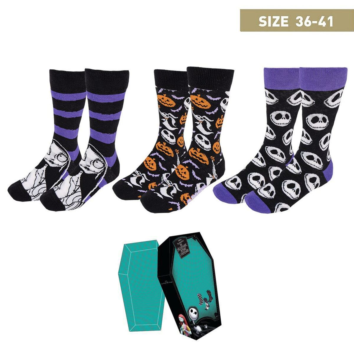 Strumpor The Nightmare Before Christmas 3 par One size (36-41) - 5