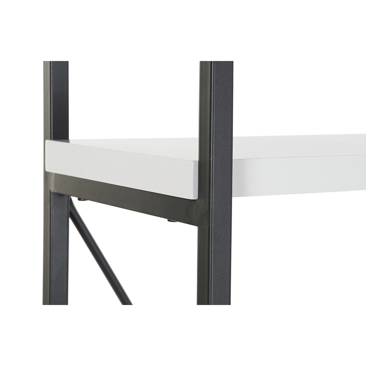 Bokhylla DKD Home Decor Svart Metall Vit 4 Hyllor Trä MDF (110 x 30 x 150 cm) - 10