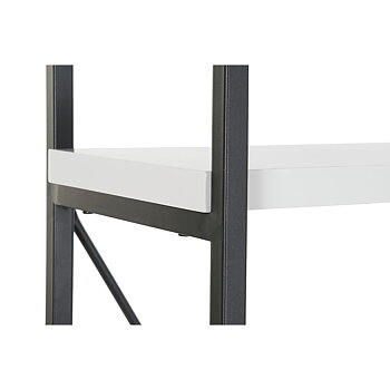 Bokhylla DKD Home Decor Svart Metall Vit 4 Hyllor Trä MDF (110 x 30 x 150 cm)