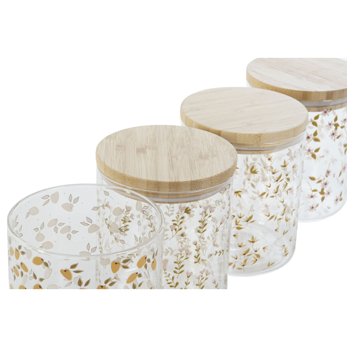 Burk DKD Home Decor Bambu Borosilikatglas Shabby Chic 700 ml 10 x 10 x 12,5 cm (4 antal) - 3
