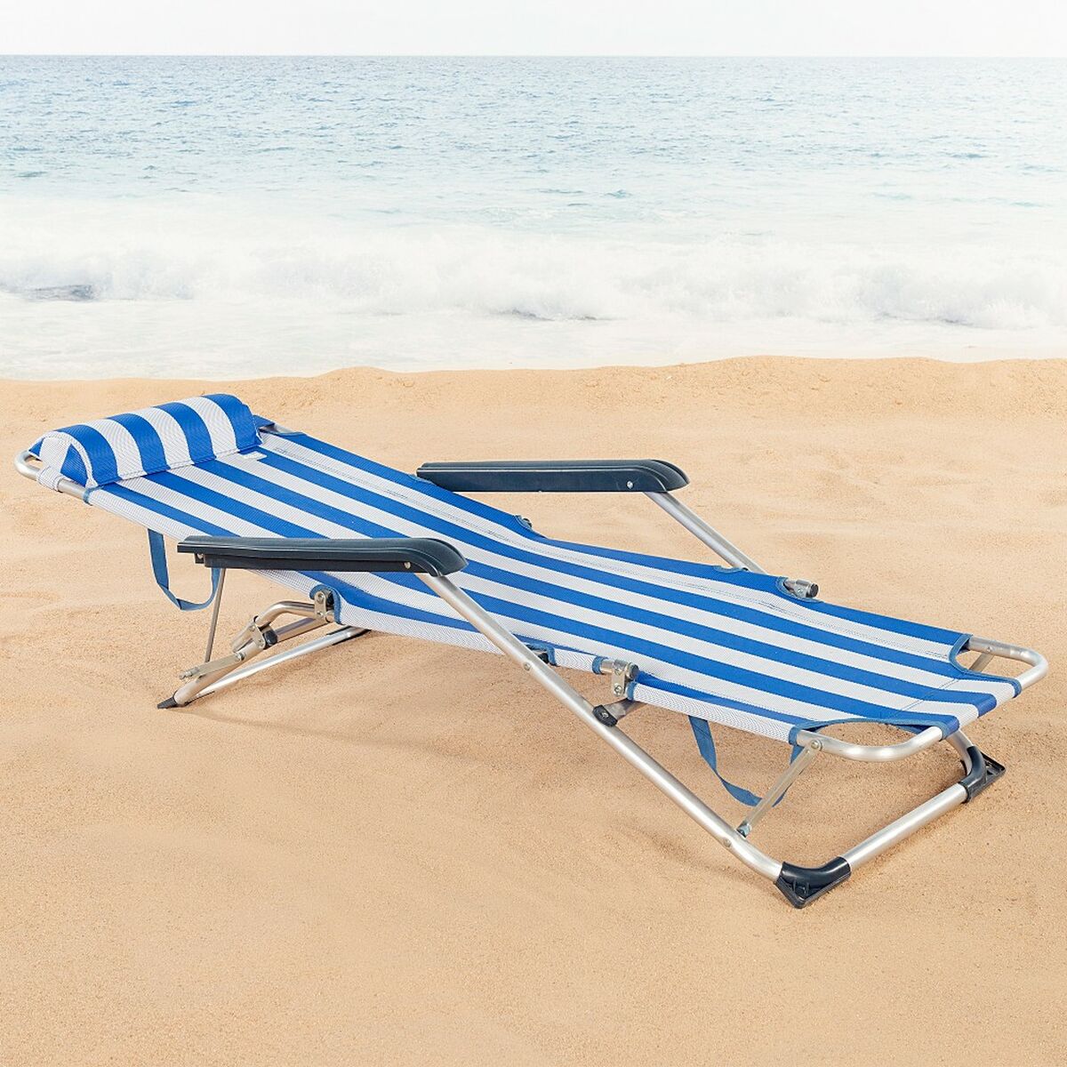 Lutbar vilstol Aktive Randig 153 x 33 x 47 cm - 9