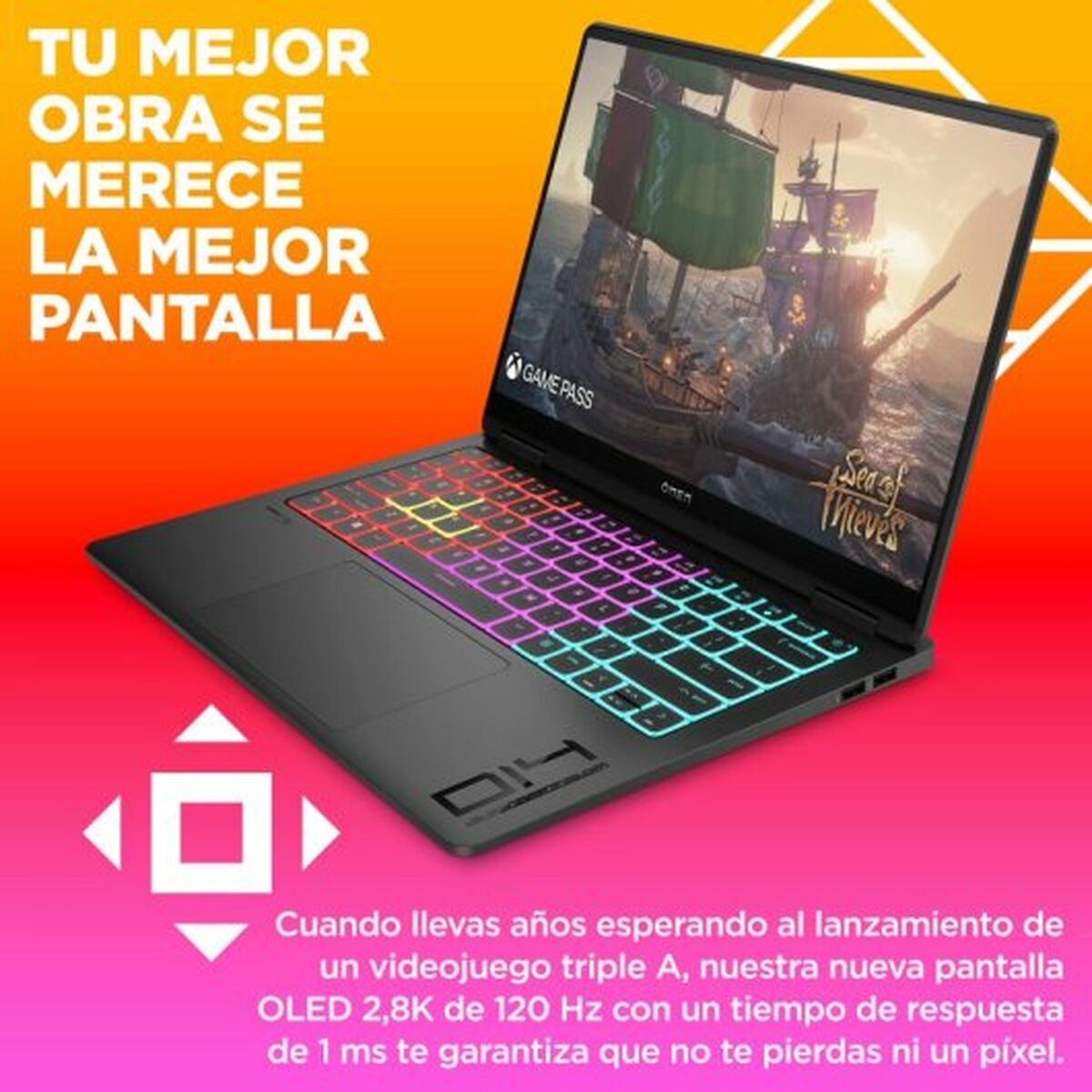 Bärbar dator HP OMEN Transcend 14-fb0000ns 14" Intel Evo Core Ultra 7 155H 16 GB RAM 1 TB SSD Nvidia Geforce RTX 4060 - 6