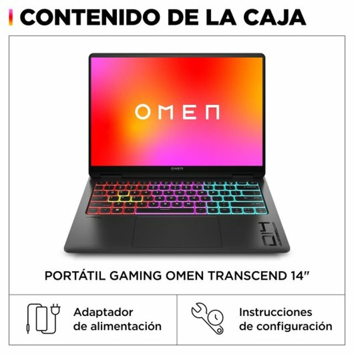 Bärbar dator HP OMEN Transcend 14-fb0000ns 14" Intel Evo Core Ultra 7 155H 16 GB RAM 1 TB SSD Nvidia Geforce RTX 4060 - 2
