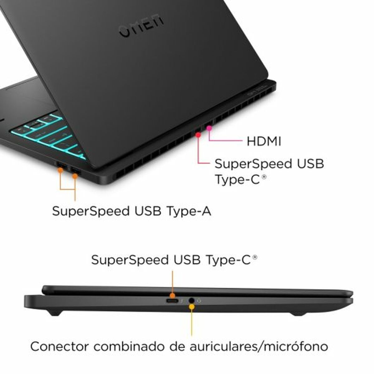 Bärbar dator HP OMEN Transcend 14-fb0000ns 14" Intel Evo Core Ultra 7 155H 16 GB RAM 1 TB SSD Nvidia Geforce RTX 4060 - 4