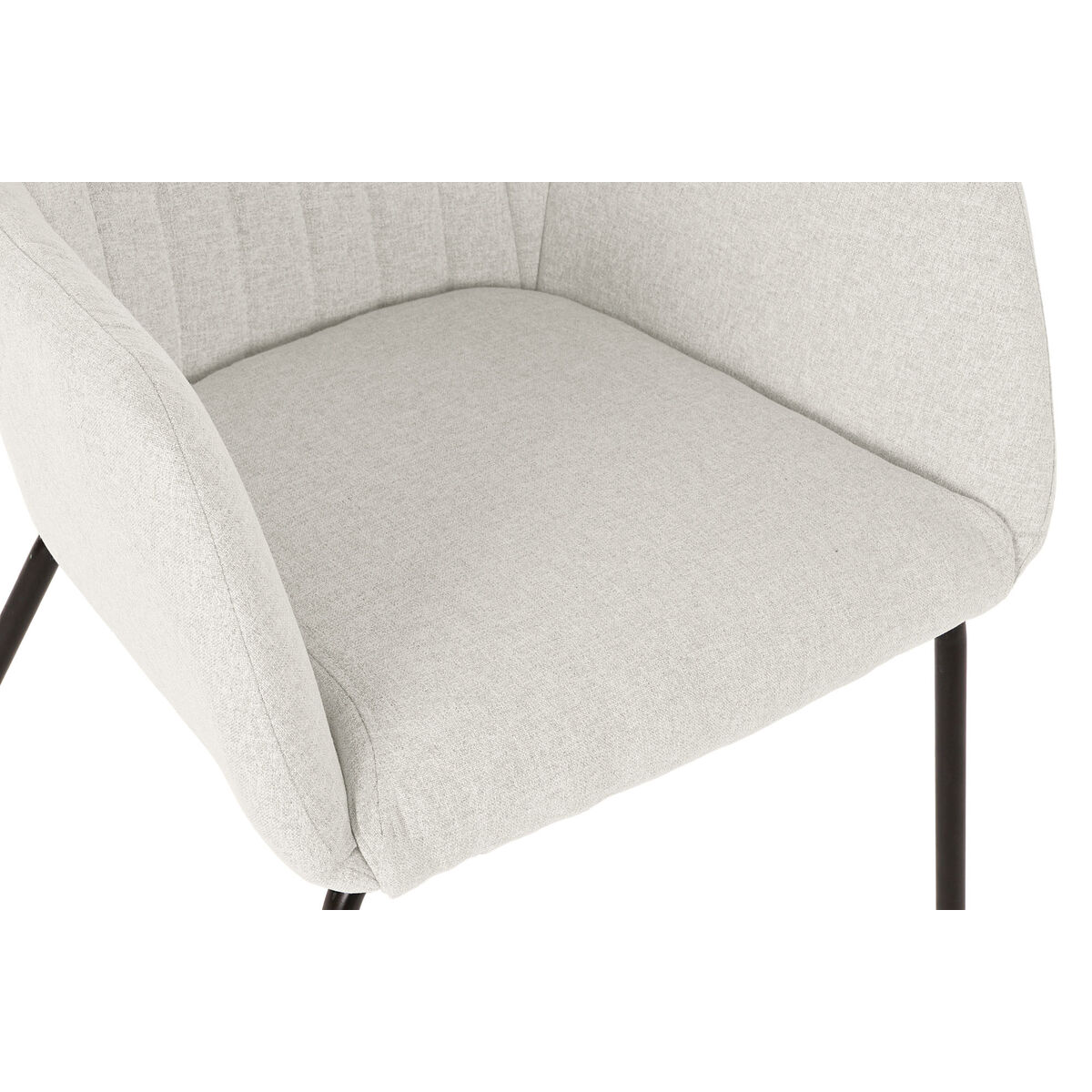 Stol DKD Home Decor Beige Polyester Metall 59,5 x 60,5 x 78 cm - 2