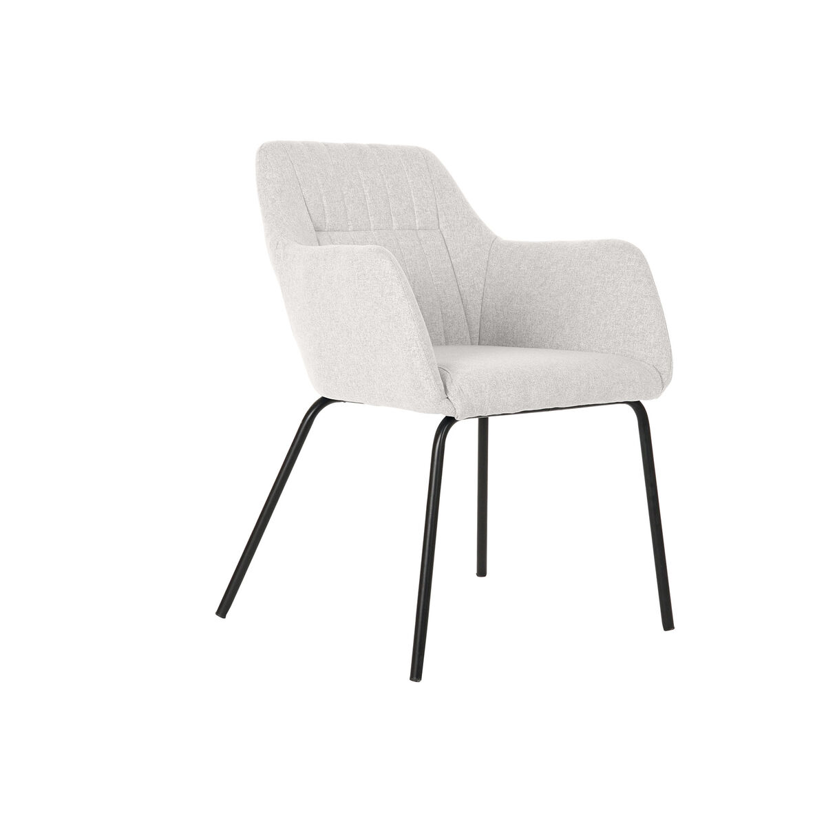 Stol DKD Home Decor Beige Polyester Metall 59,5 x 60,5 x 78 cm