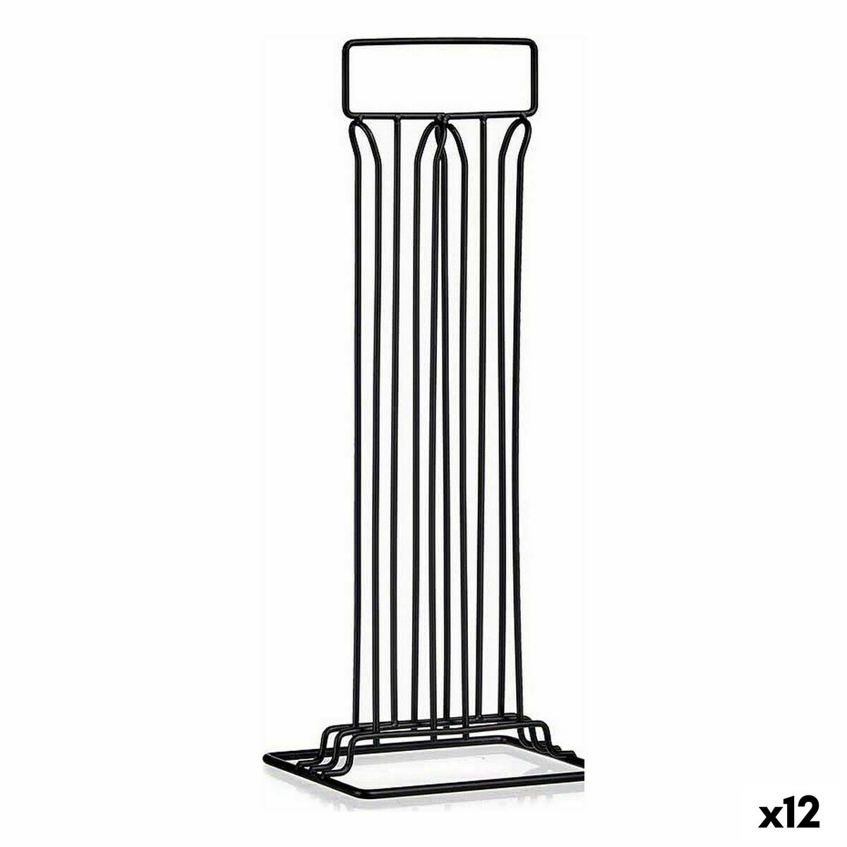 Kapselhållare Kinvara 92310 Svart Stål 15,5 x 37,5 x 10 cm (12 antal) - 3