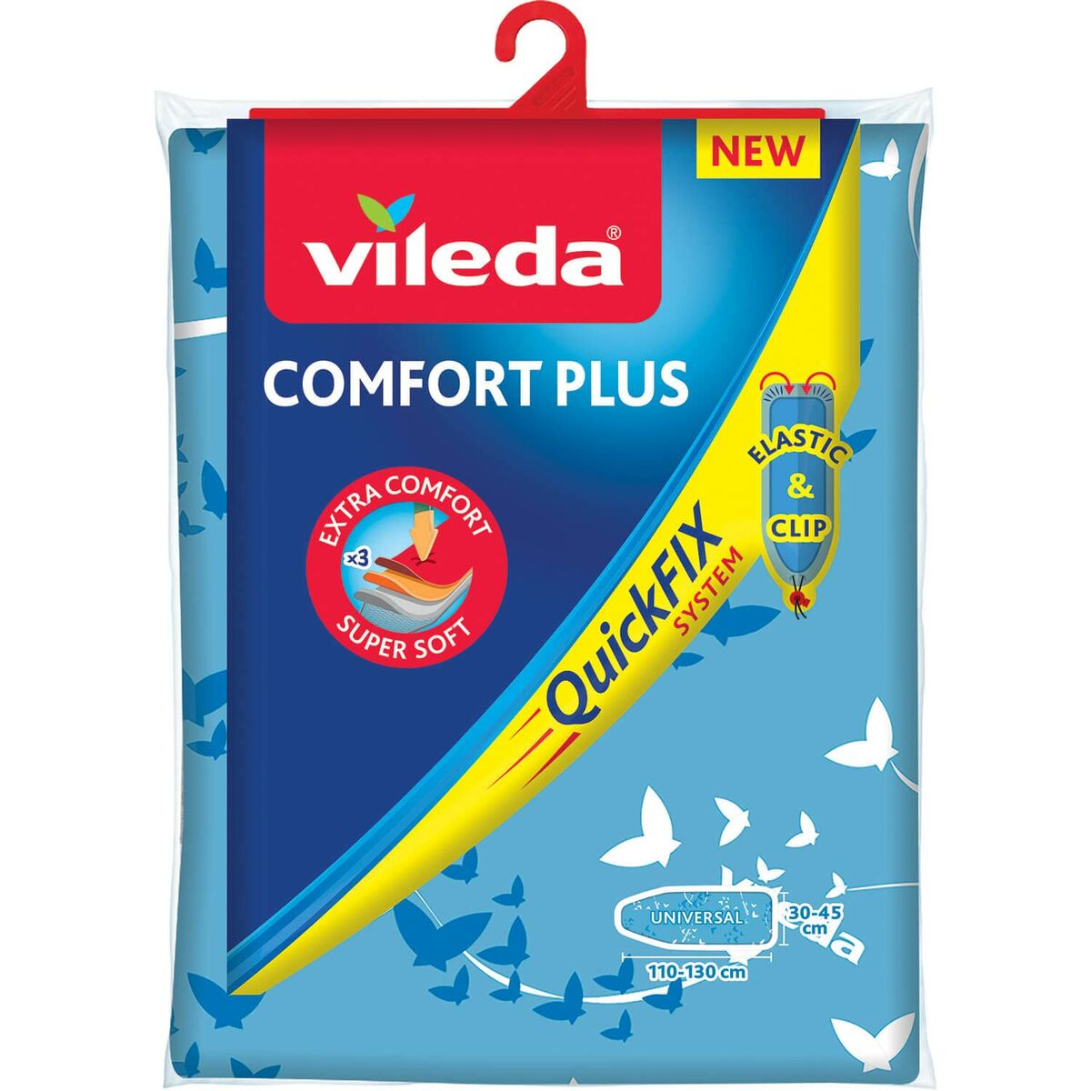 Strykbrädesfodral Vileda 163255 Comfort Plus Rosa 110 x 30 cm 130 x 45 cm - 2